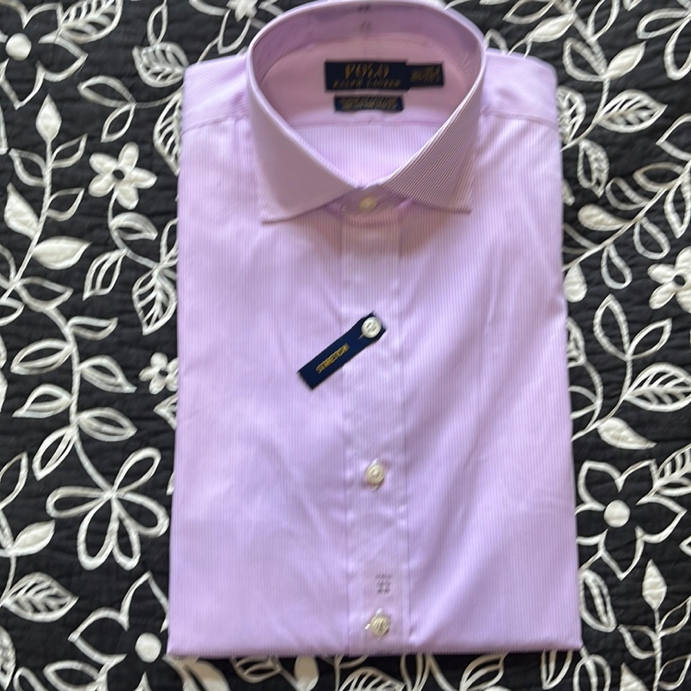 (90)NWT Mens long sleeve casual shirt by Polo by Ralph Lauren. Size 14 1/2-32/33